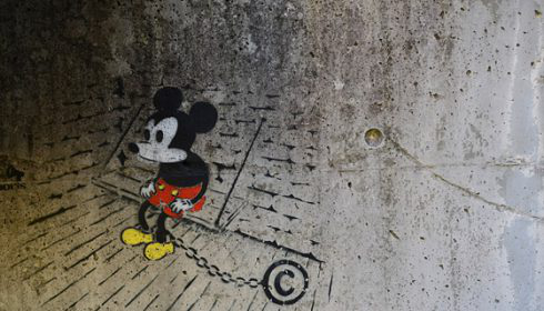Mickey chained to copyright